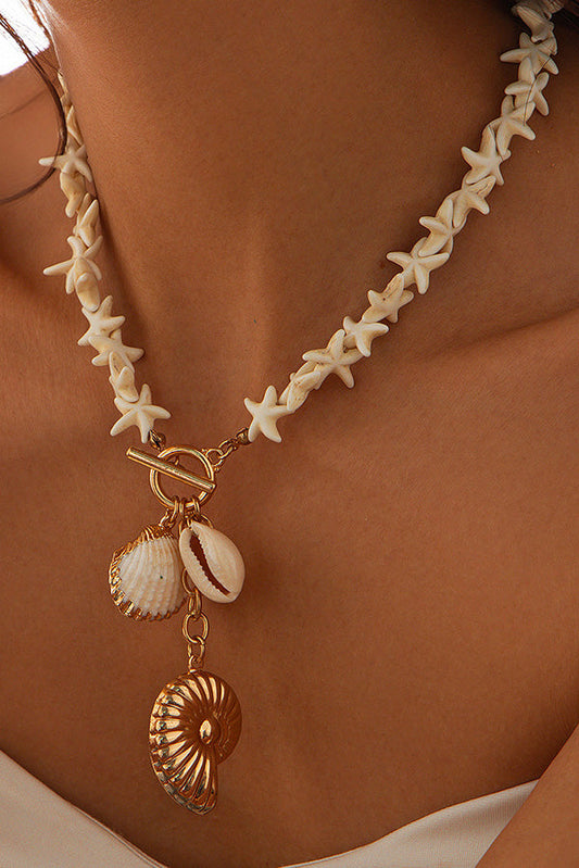 Starfish Beaded Mermaid Shell Necklace
