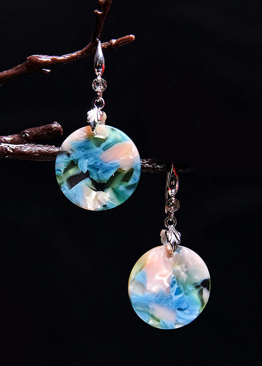 Boutique Original Design Print Acrylic Drop Earrings New Style