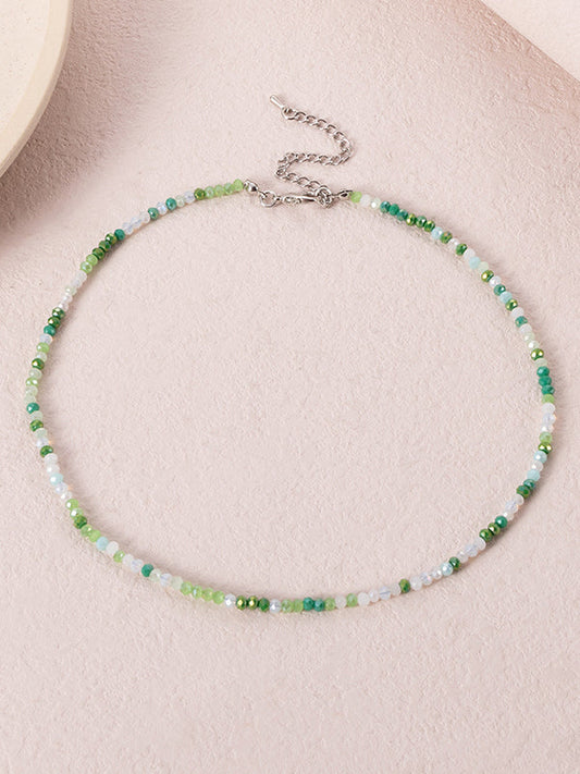 Beaded Multi-colored Dainty Necklace Necklaces Accessories
