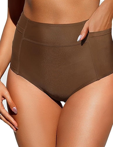 Stretchy Boxer Shorts Swimsuit Stretchy Boxer Shorts Briefs High Waist Vacation Beach Wear Color Sleeveless Bathing Suits