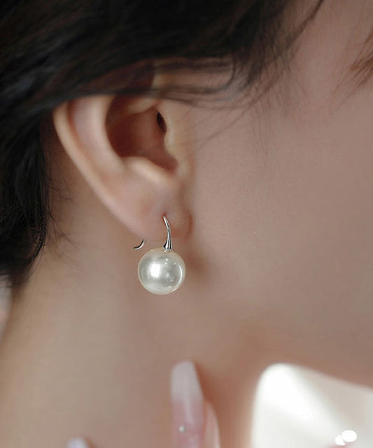 Silk Sterling Silver Overgild Pearl Drop Earrings