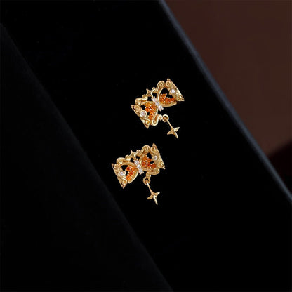 Amber Hourglass Earrings