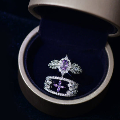 Amethyst Blossom Ring