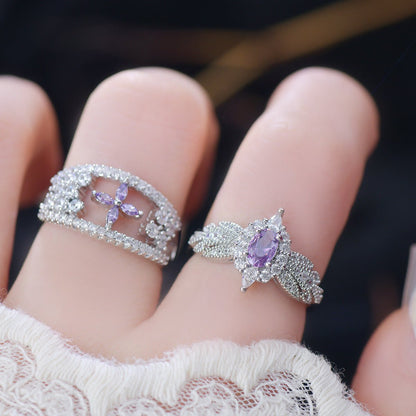Amethyst Blossom Ring