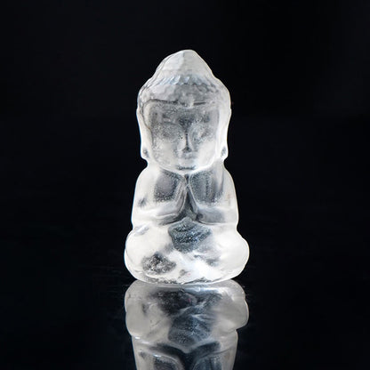Amethyst Chakra Healing Buddha Necklace Pendant 1.4cm X 2.6cm