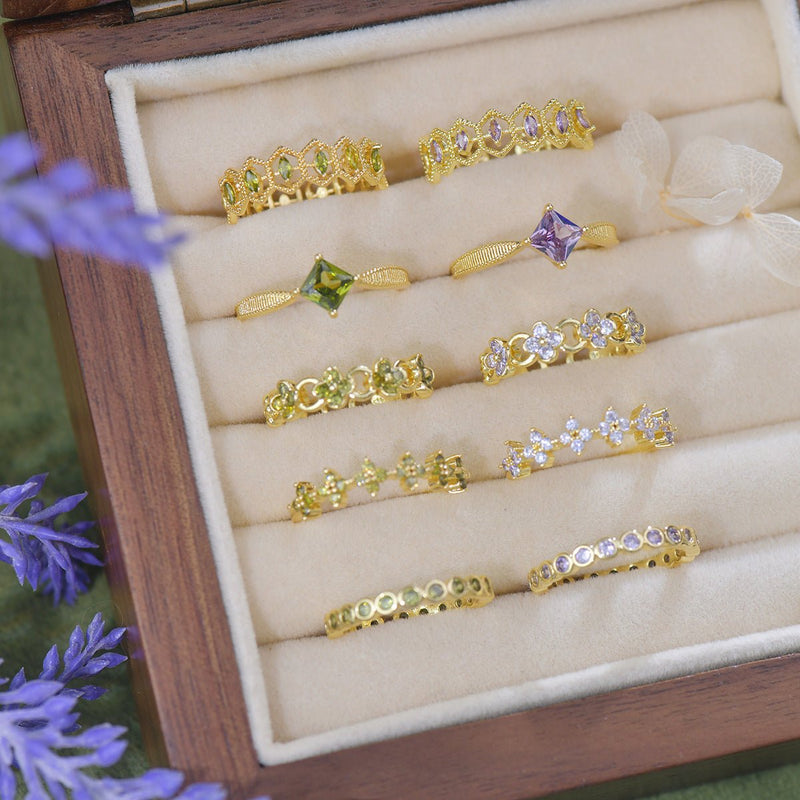 Amethyst Princess Solitaire Ring