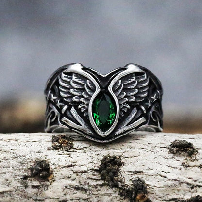Fallen Angel Wing Demon Eye Ring