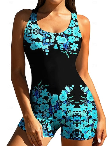 Rash Guard One Piece Surfing Suit Bathing Suit Tropical Color-blocking Zip Up With Built in Bra Removable Pad Uv Sun Protection Upf50+ Ultra Light (ul) Long Sleeve Swimwear Bodysuit