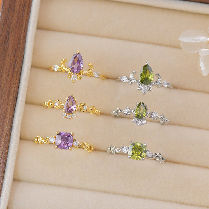 [sample ] Ayla Peridot Ring in Silver