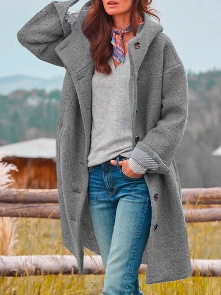 LM | Oversized wool coat for women