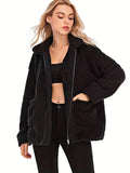LM | stylish teddy coat with zipper
