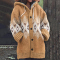 Vintage Tribal Geometric Knit Cardigan Sweater artswardrobe