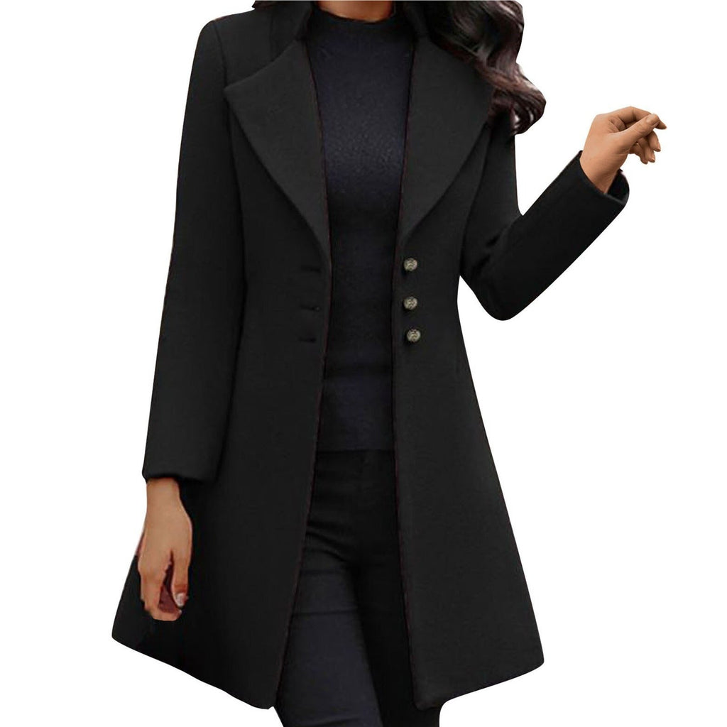 LM | Stylish long-sleeved coat for women