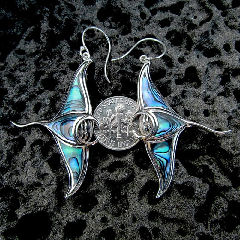 Moonlit Sea Manta Earrings