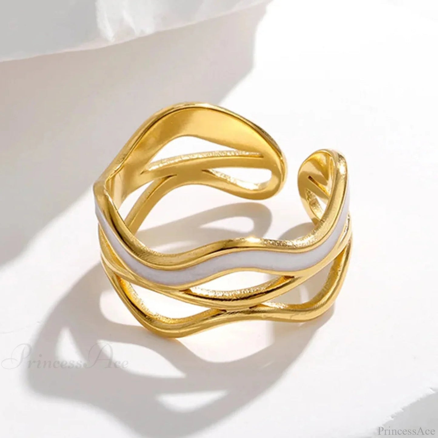 Geometric Gothic Titanium Strong Ring