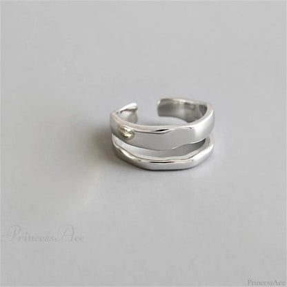 Stylish Silver Simple Gothic Ring