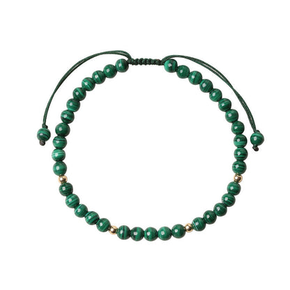 Buddha Stones 4mm Natural Malachite Protection Calmness String Bracelet