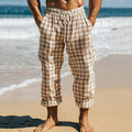 Men's Casual Cotton And Linen Trousers With Pockets artswardrobe