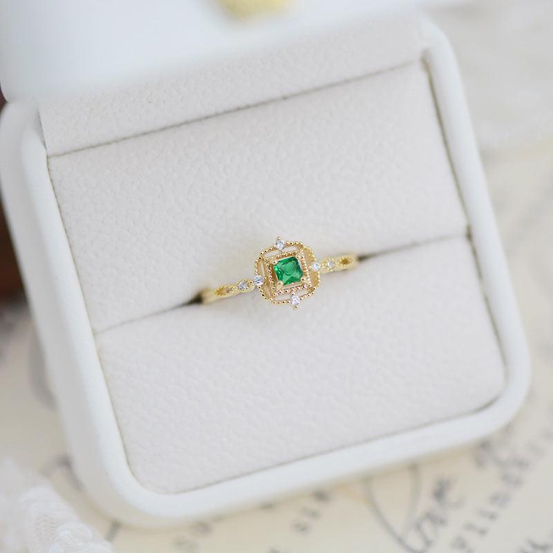 Baroque Emerald Ring