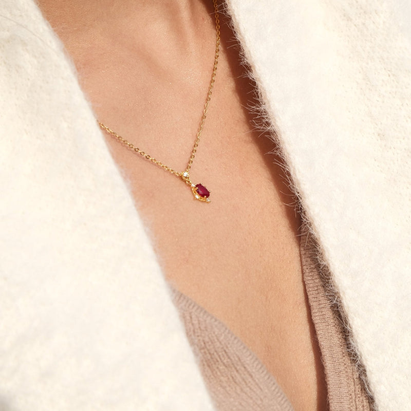 Baroque Ruby Necklace