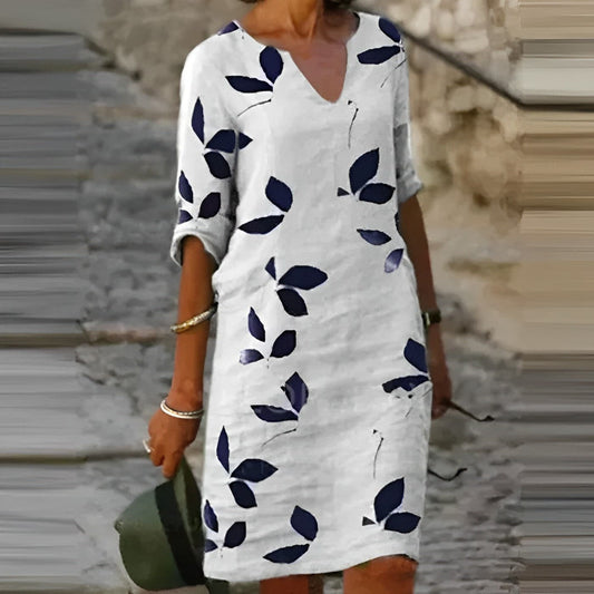 EP | Belle robe d'été avec motif de feuilles