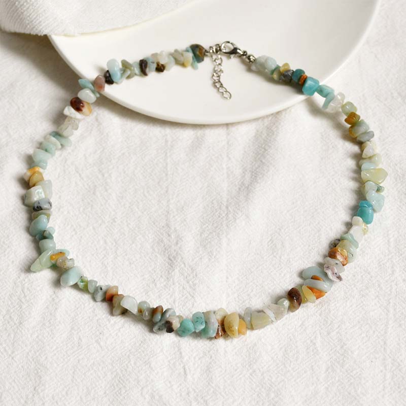 Spiritual Luck Necklace With Natural Crystal Stones