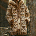 Christmas Bell Cat Warm Cardigan Long Sweater elevenforest