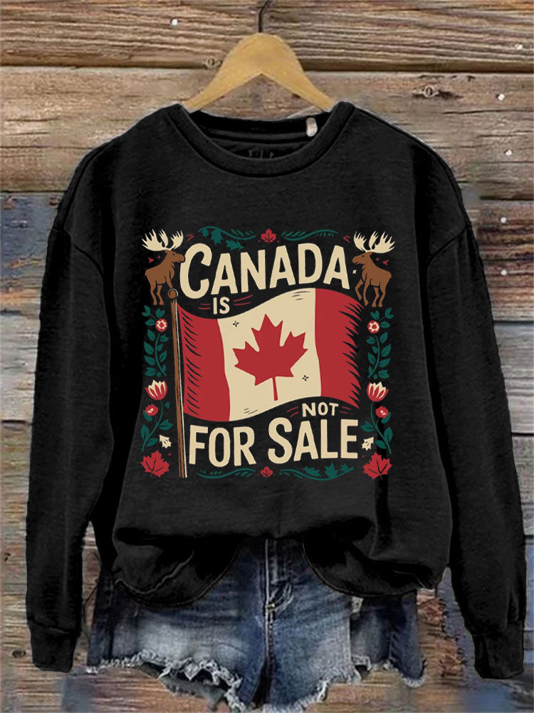 Comstylish Women's Canada Is Not For Sale Print Sweatshirt