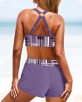 Brany® | Bikini With High-waisted Bottoms and Striped Print