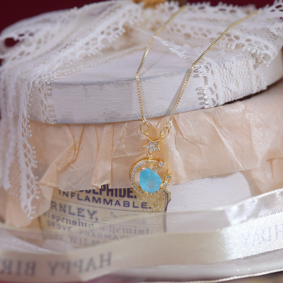 Miley Blue Gem Necklace