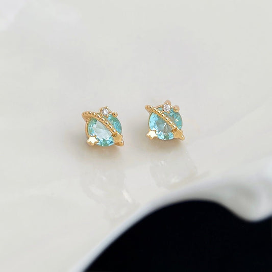 Blue Planet Stud Earrings