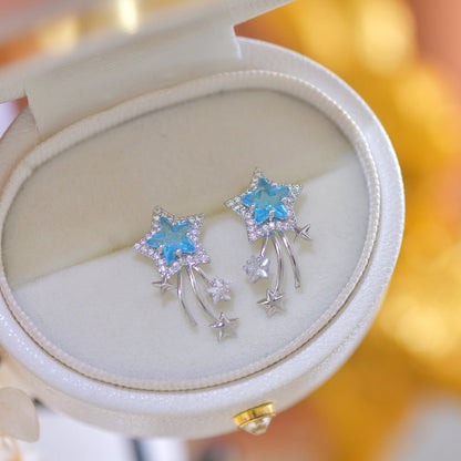 Blue Star Earrings