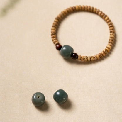 Bodhi Seed Small Leaf Red Sandalwood Wisdom Bracelet for Spiritual Protection