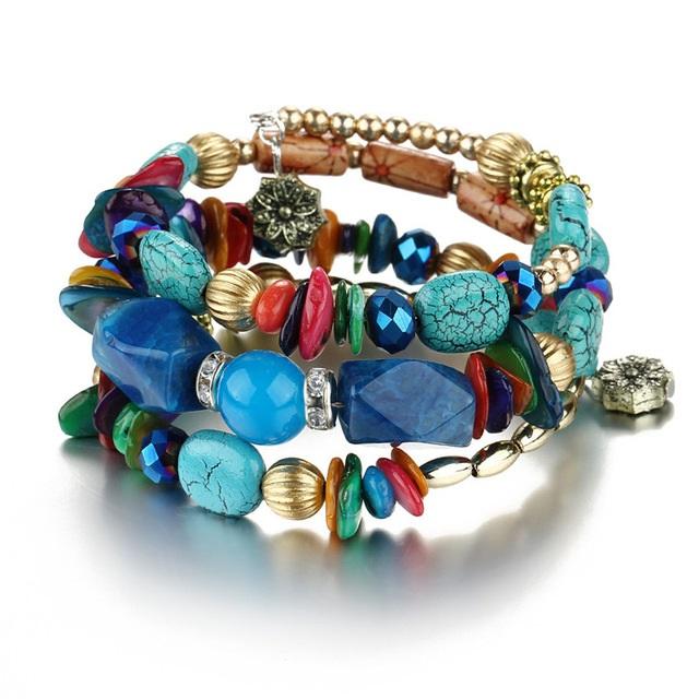 Natural Stone Beads Wrap Bracelet