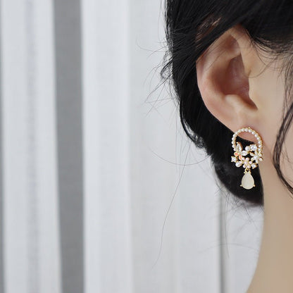 Lyric Butterfly Flower Earrings