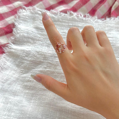 [] Posy Butterfly Flower Ring
