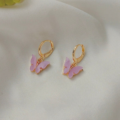 Butterfly Huggie Earrings