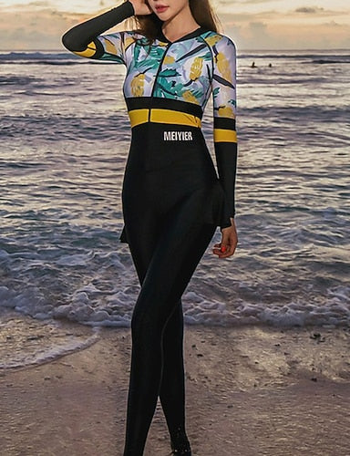 Rash Guard Dive Skin Suit Front Zip Upf50+ Quick Dry Full Body Diving Suit Swimsuit Surfing Diving Water Sports Summer