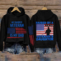Comstylish Daughter Of Veteran Printed Cozy Hoodies