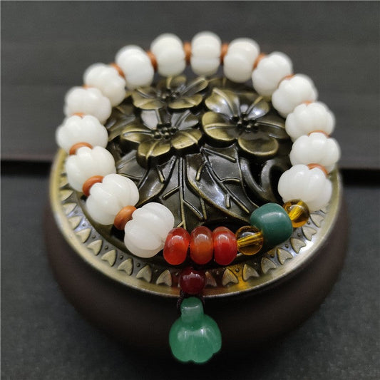 Bodhi Seed Agate Harmony Bracelet for Spiritual Wisdom