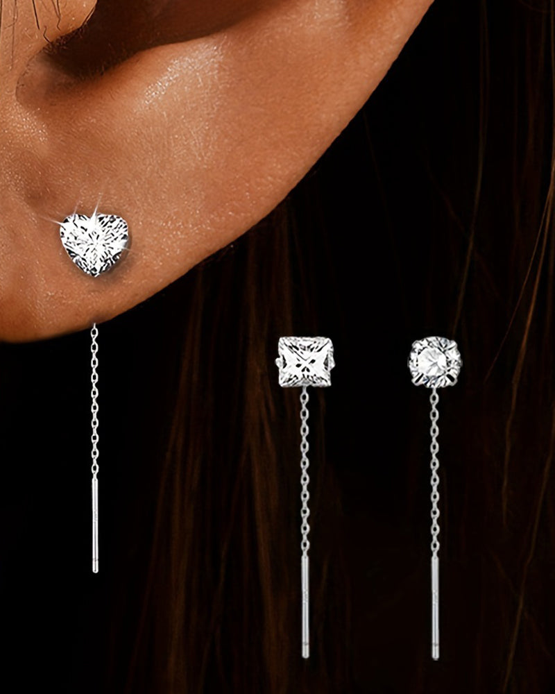 Temperament Zircon Tassel Earrings