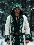 Celtic Totem Lace Pattern Men's Hooded Jacket artswardrobe