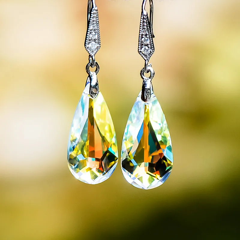Colorful Crystal Drop Earrings