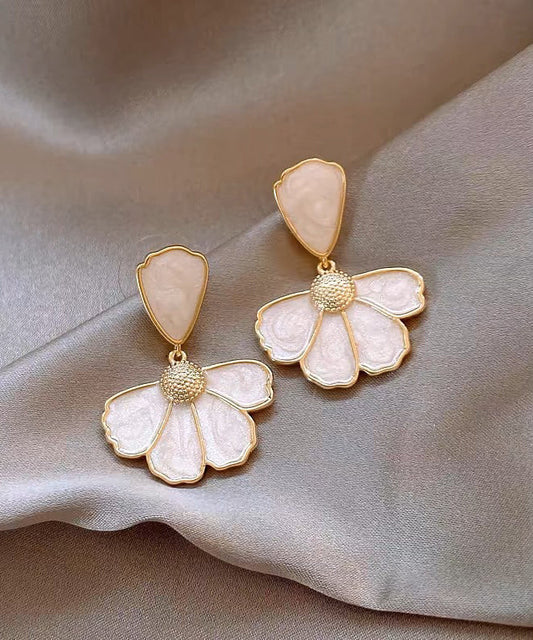 Modern Gold Copper Alloy Shell Drop Earrings