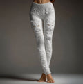 Comstylish Cute Fuzzy Cat Embroidered Cozy Knit Leggings