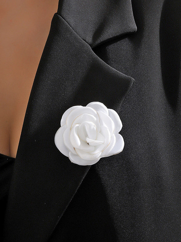 Color Three-dimensional Flower Brooch Accessories