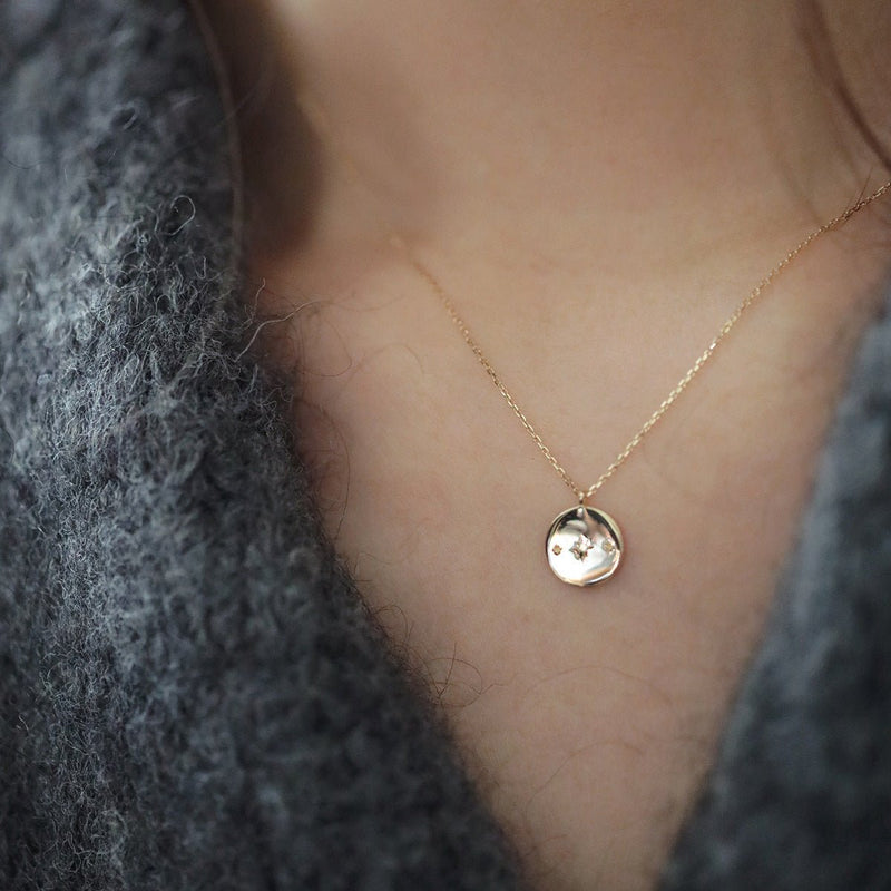 Celestial Coin Pendant Necklace
