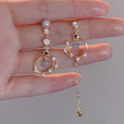 Azure Celestial Drop Earrings