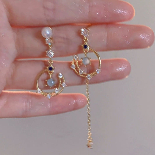 Azure Celestial Drop Earrings