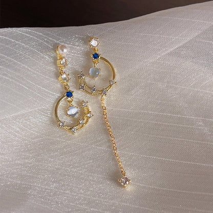 Azure Celestial Drop Earrings